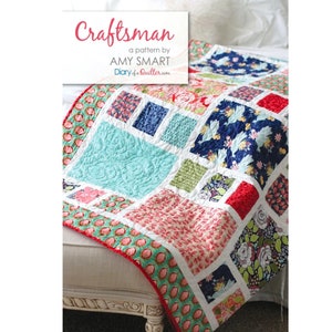 Craftsman Quilt Pattern by Amy Smart/Diary of A Quilter/Quilt Pattern/Fat Quarter Friendly/Multiple sizes/quilt pattern/craftsman quilt