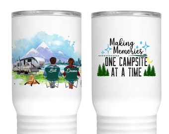 5th Wheel Camper/Making Memories One Campsite at a time/camping couple/camp/camping/campers/happy campers/camping gift/camping couple/couple