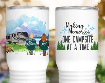 Making Memories One Campsite At A Time/5th wheel/5th wheel camper/camper mug/camping mug/camping gifts/making memories/camper supplies/camp