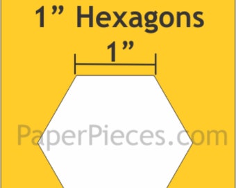 1" Hexagon Paper Pieces/epp/paper pieces/english paper piecing/quilting/quilting/paper piecing/paper pieces/100 ct/600 ct./quilt pattern