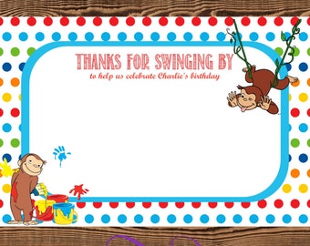 Personalized Curious George Printable Party Sign 8x10 Etsy