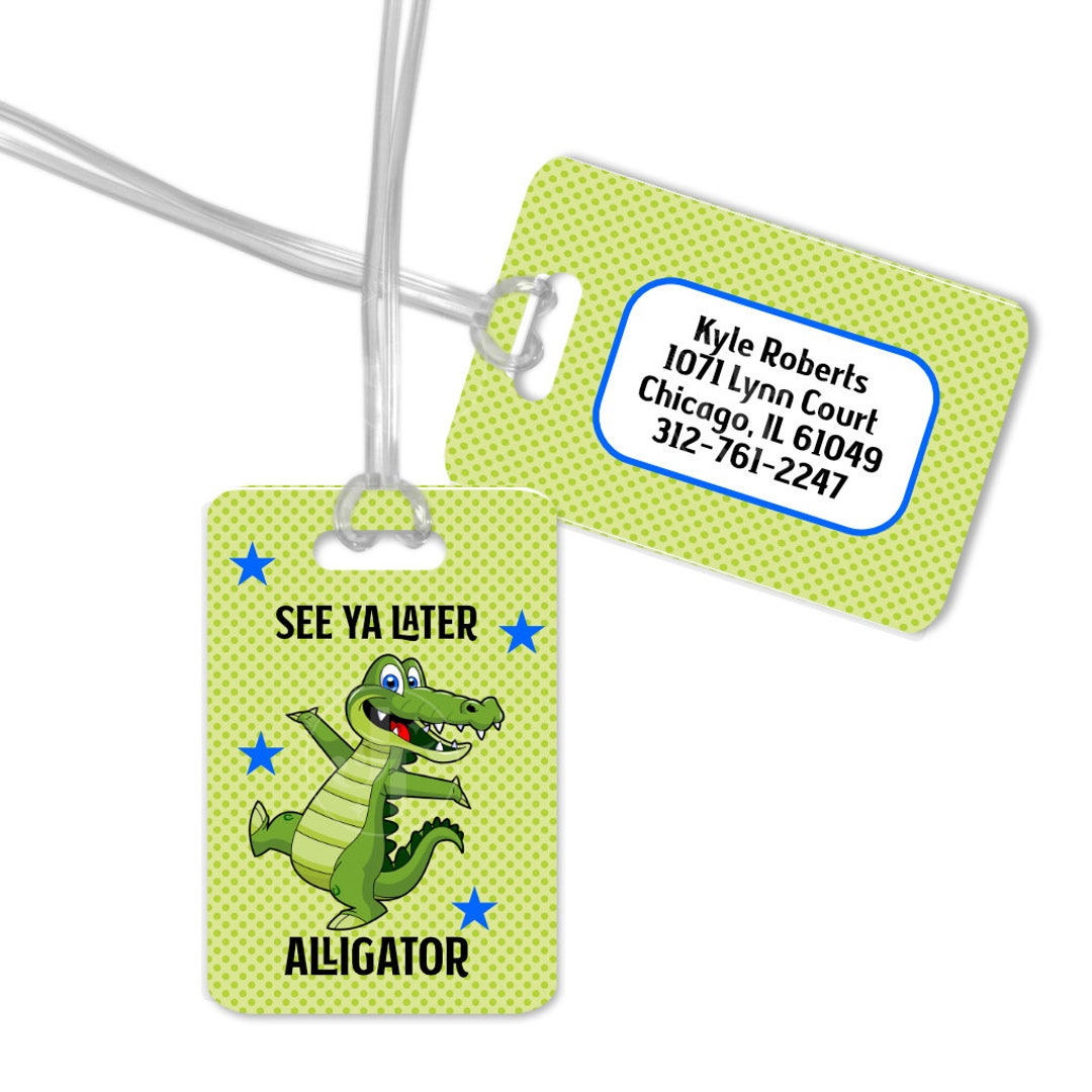 Funny Kid's Luggage Tag Personalized With Your Information on the Back