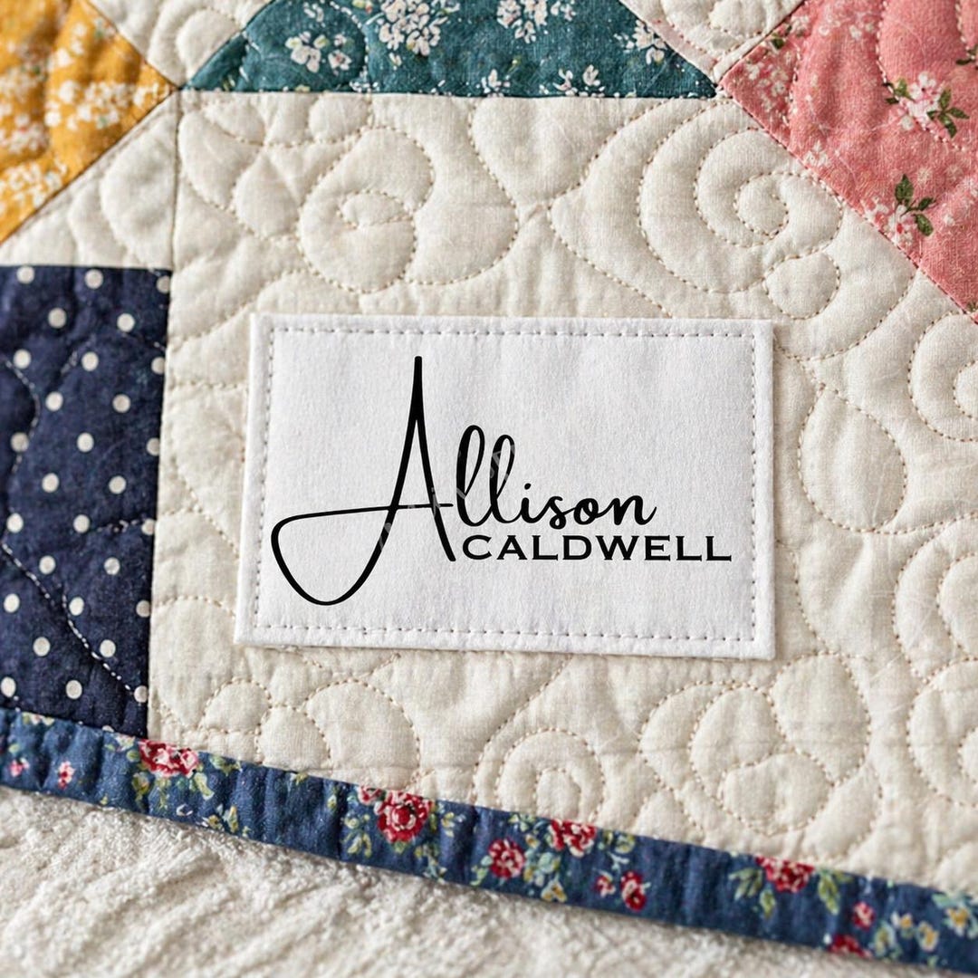 Professional Quilt Labels Personalized, Custom Name Quilt Tag, Modern ...