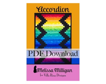 Accordion Quilt Pattern by Melissa Milligan. (PDF Download) Jelly Roll friendly. jelly roll quilt pattern