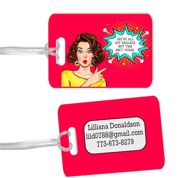 Funny Luggage Tags Etsy