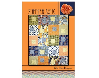 Summer Song Quilt Pattern by Villa Rosa Designs. Fat Quarter friendly. Beginner friendly