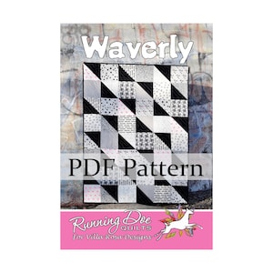 Waverly PDF Quilt Pattern by Running Doe Quilts for Villa Rosa Designs. Fat Quarter friendly quilt pattern. Pdf pattern