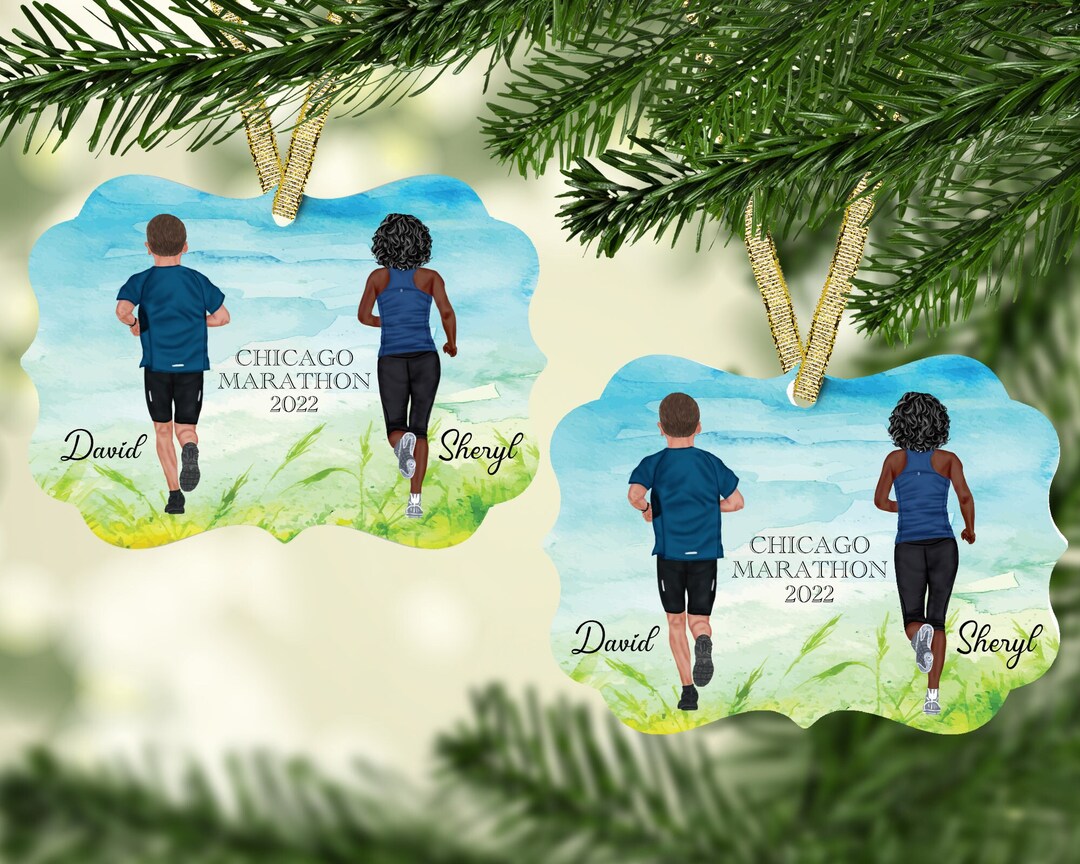 Couple Marathon Christmas Ornament/runner Ornament/keepsake Etsy
