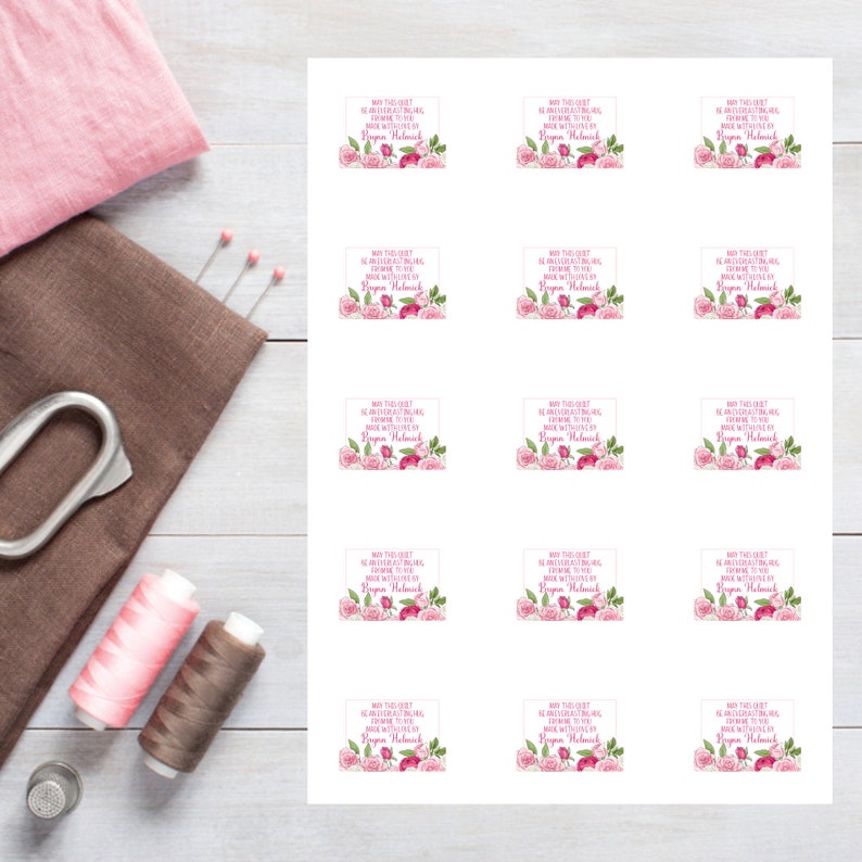 Everlasting hug quilt labelFREE SHIPPINGcustom quilt labelpersonalized quilt labelquilt labelquilting labelsewing labelblanket label
