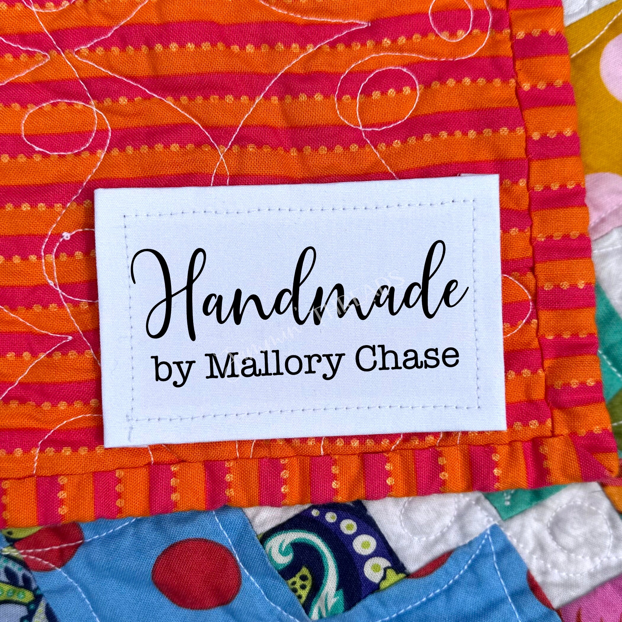 Personalized Handmade by Quilt Label – Custom Quilting Label With Name ...