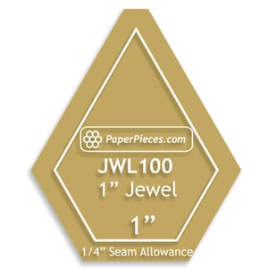 1" Jewel acrylic template for English paper piecing/paper pieces/epp/hexagons/jewel/quilt pattern/quilt template/quilt fabric/quilts/quilter