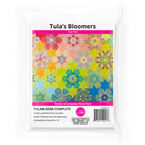 Tula's Bloomers by Tula Pink/Tula's Bloomers/Paper Pieces/Quilt Pattern/Tula Pink Pattern/Tula's Bloomers pattern/Tula Pink/Tula's Bloomers