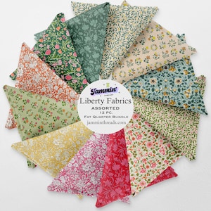 Liberty Fabrics & Riley Blake – 12 Pc Assorted Fat Quarter Bundle • Curated by Jammin’ Threads