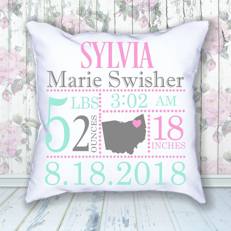 Ohio Birth announcement/FREE SHIPPING/Birth announcement Etsy