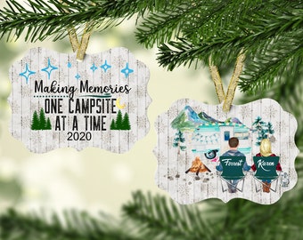 Making Memories One Campsite at a Time/Christmas ornament/Keepsake ornament/camping partners/making memories/christmas camper/campers