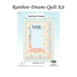 Rainbow Dreams Quilt Kit – 43&quot; x 61&quot; Wall Hanging Designed by Jenny Faw for Wilmington Prints