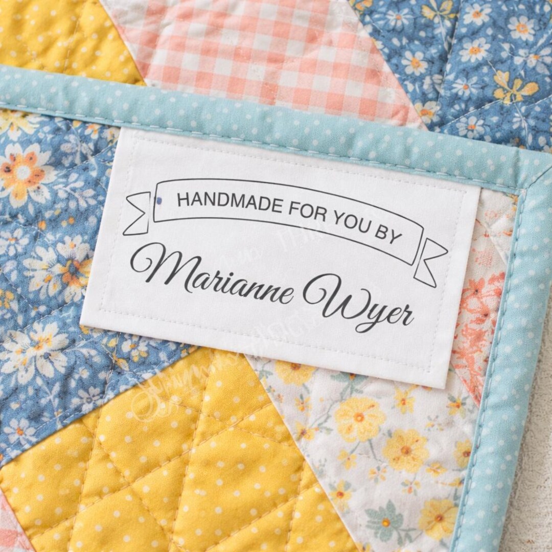 Personalized Handmade Quilt Label, Custom Quilt Tag, Handmade for You ...