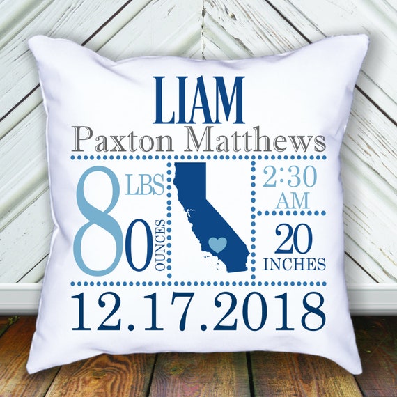 personalized baby pillow keepsake