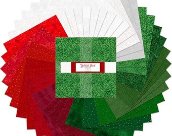 Yuletide Frost Christmas Quilt Fabric - 10 Karat Gems 10x10" 42 pc. 512 168 512