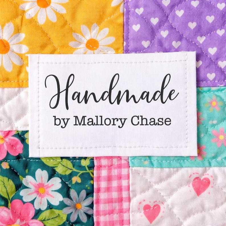 Personalized Handmade by Quilt Label – Custom Quilting Label With Name ...