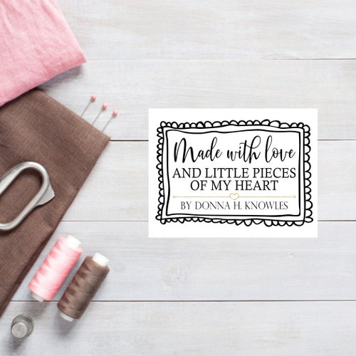 Panel of Cute Quilt Labels Handmade With Love Labels Etsy