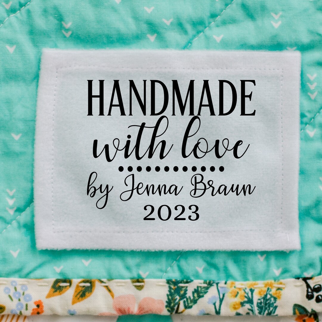 Cute Quilt Labels Personalized for You on Your Choice of Cotton or