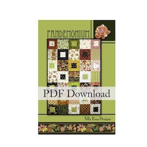 Pandemonium Quilt Anleitung von Villa Rosa Designs. PDF-Download. Schichtkuchen freundlich. Anfängerfreundlich. Einfaches Quiltmuster