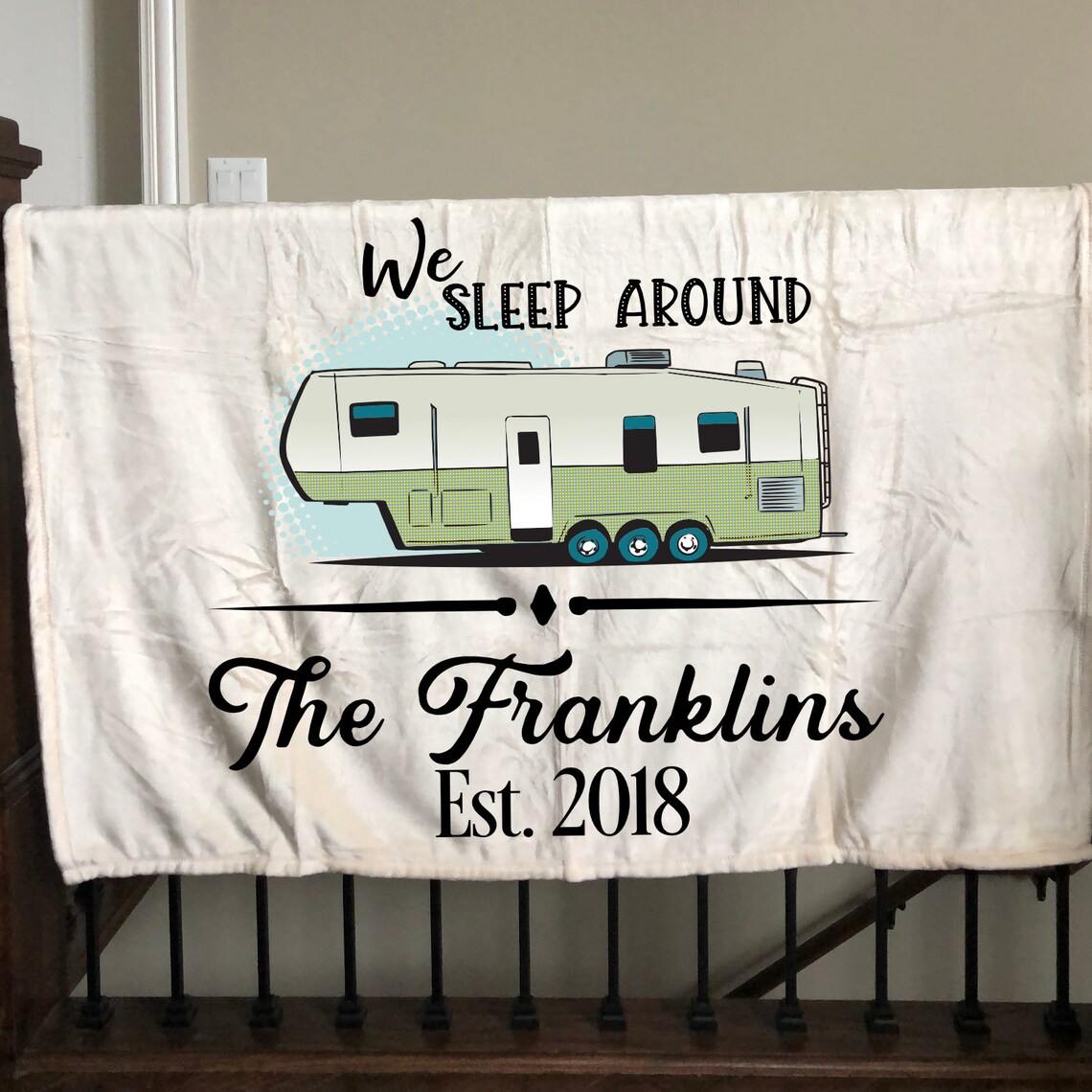 5TH Wheel Camper Blanket/personalized Camper Blanket/free Etsy