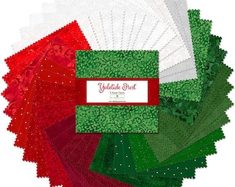 Yuletide Frost Christmas Quilt Fabric - 5 Karat Gems 5 x 5" 42 pc. 507 168 507