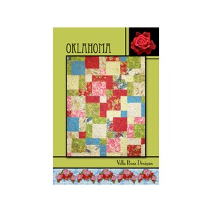 Oklahoma Quilt Pattern by Villa Rosa Designs. Fat Quarter friendly. Beginner friendly