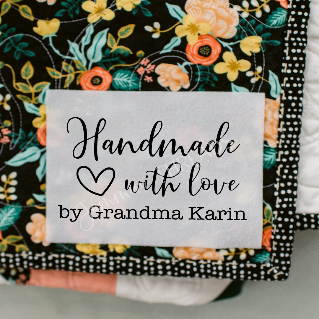 Handmade Quilt Labels Personalized With Your Name. These Labels Are