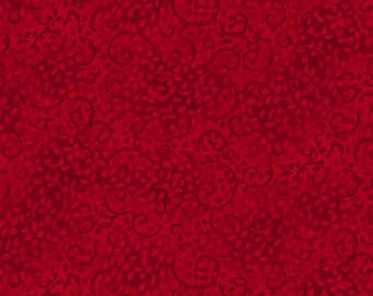 Leafy Scroll Ruby Slippers Quilt Fabric by Wilmington Prints 1402 26035 333