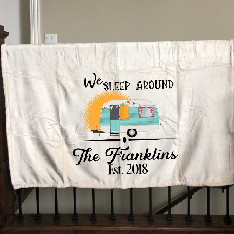 Vintage Camper/FREE SHIPPING/Personalized Blanket Etsy