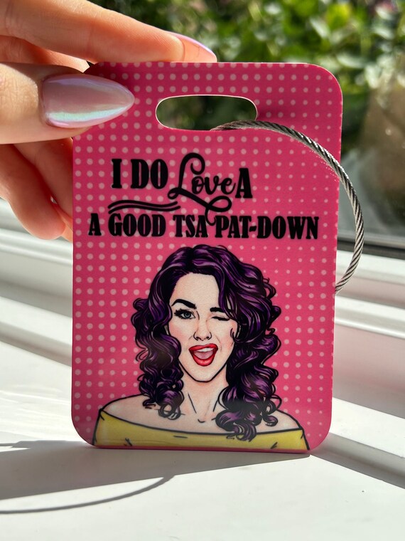I Do Love a Good TSA Pat down personalized Luggage Tag retro Housewife funny Luggage Tag retro Luggage Tag pop Art Tag custom Luggage Etsy UK