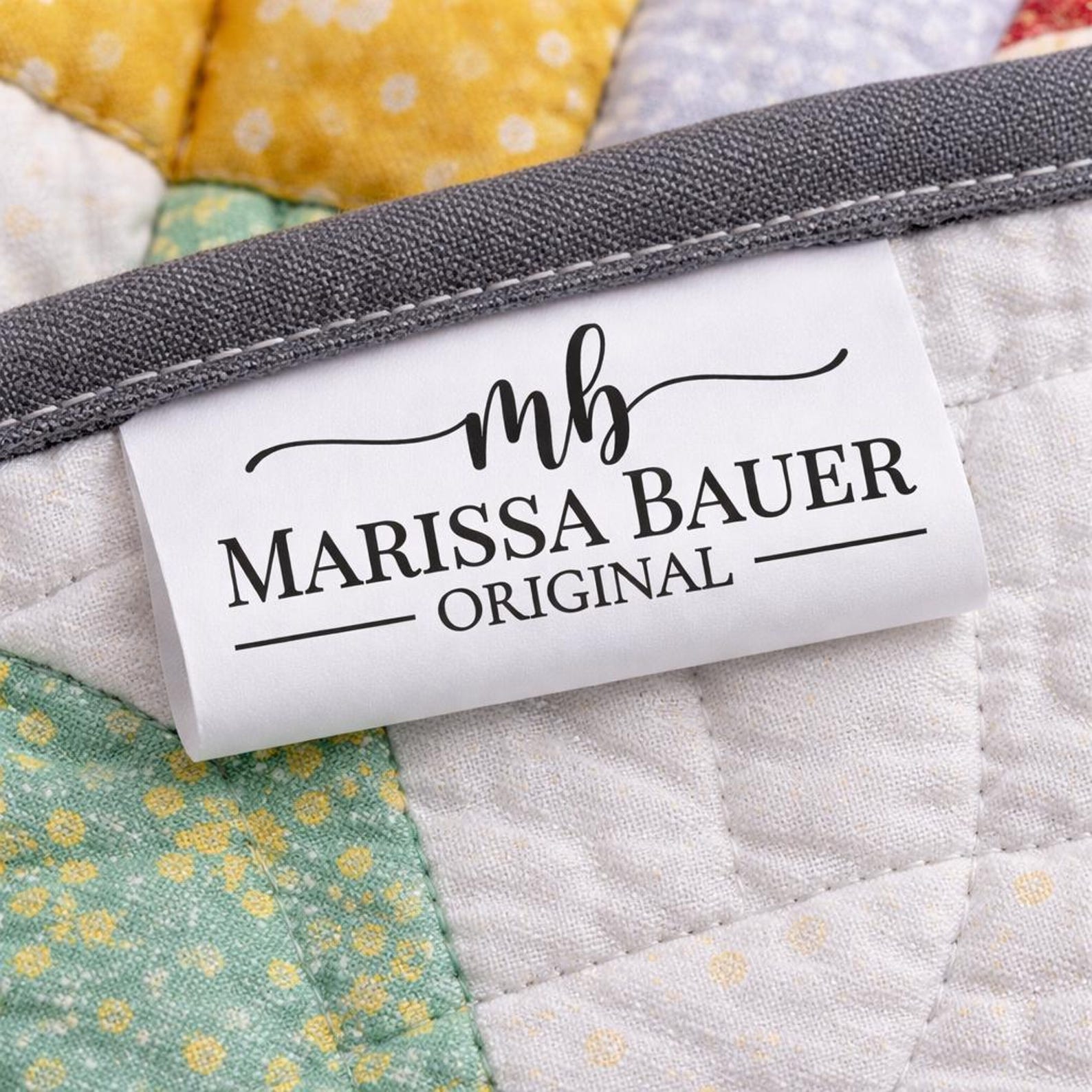 Custom Satin Quilt Labels With Logo, Personalized Sewing Tags, Fold ...