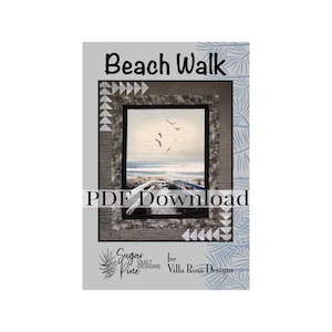 Beach Walk Panel Quilt Panel (PDF Version) by Sugar Pine Quilt Designs for Villa Rosa Designs