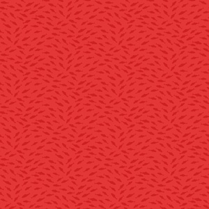May include: A seamless pattern featuring a repeating design of small, fish-like shapes in a darker shade of red against a solid red background. The shapes are arranged in a diagonal, chevron-like pattern, creating a textured effect.