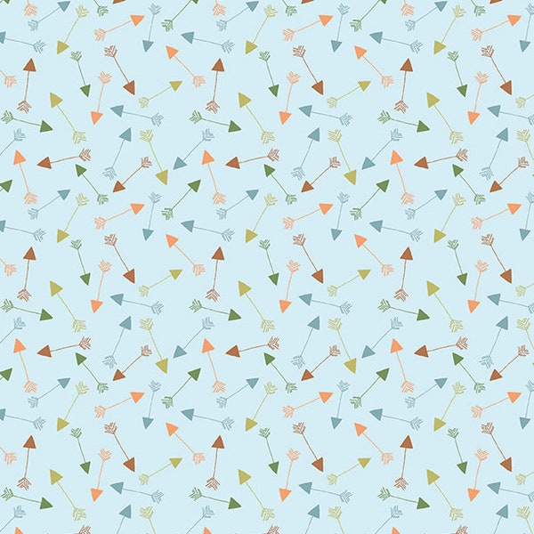 Winsome Critters Blue Arrows Quilt Fabric by Wilmington Prints