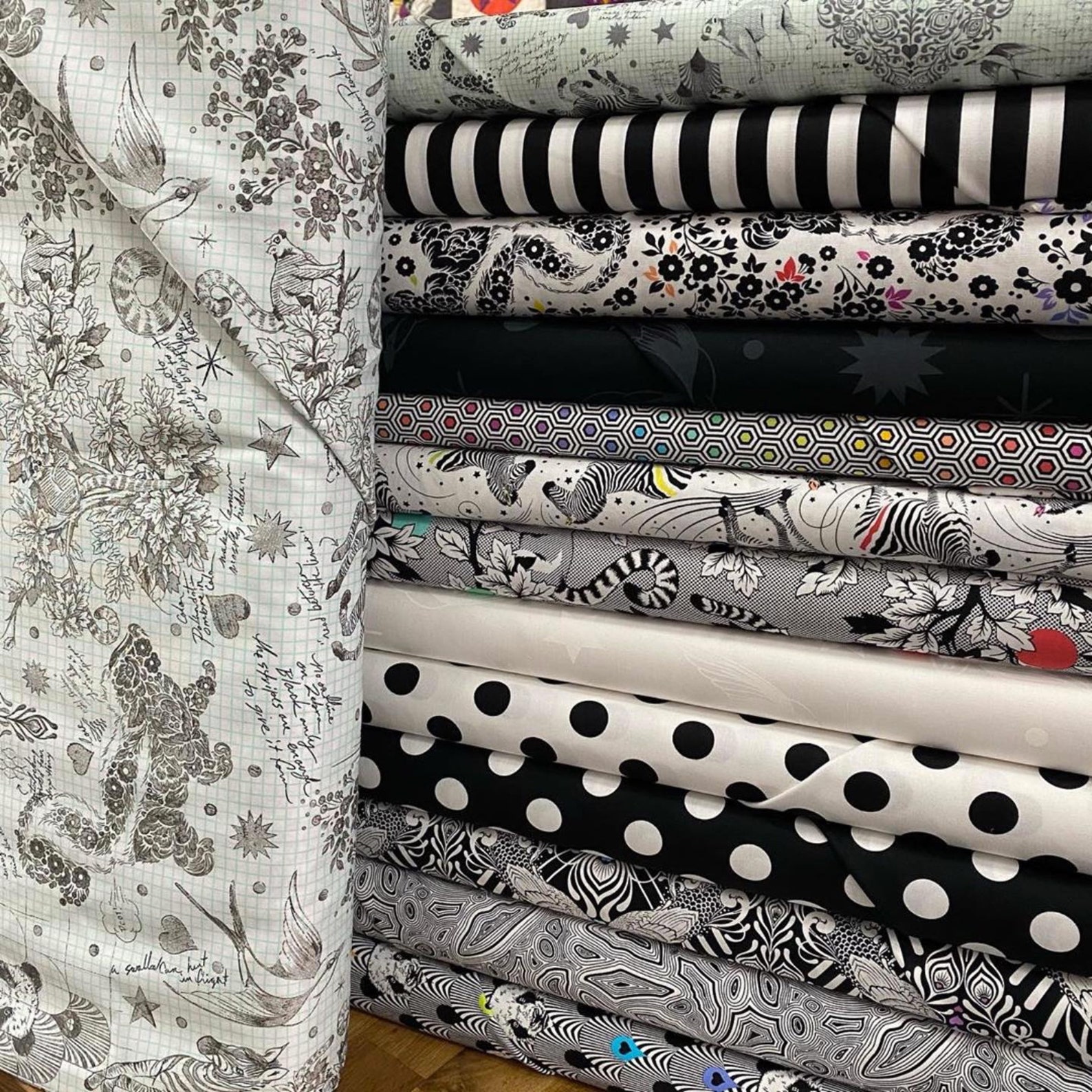 Lil' Stinker Tula Pink Linework Quilt Fabric/lil Etsy