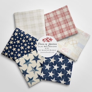 Pieces of America Fat Quarter Bundle – 6 Piece Set by Lilac Bee Designs for Studio E | Curated by Jammin’ Threads