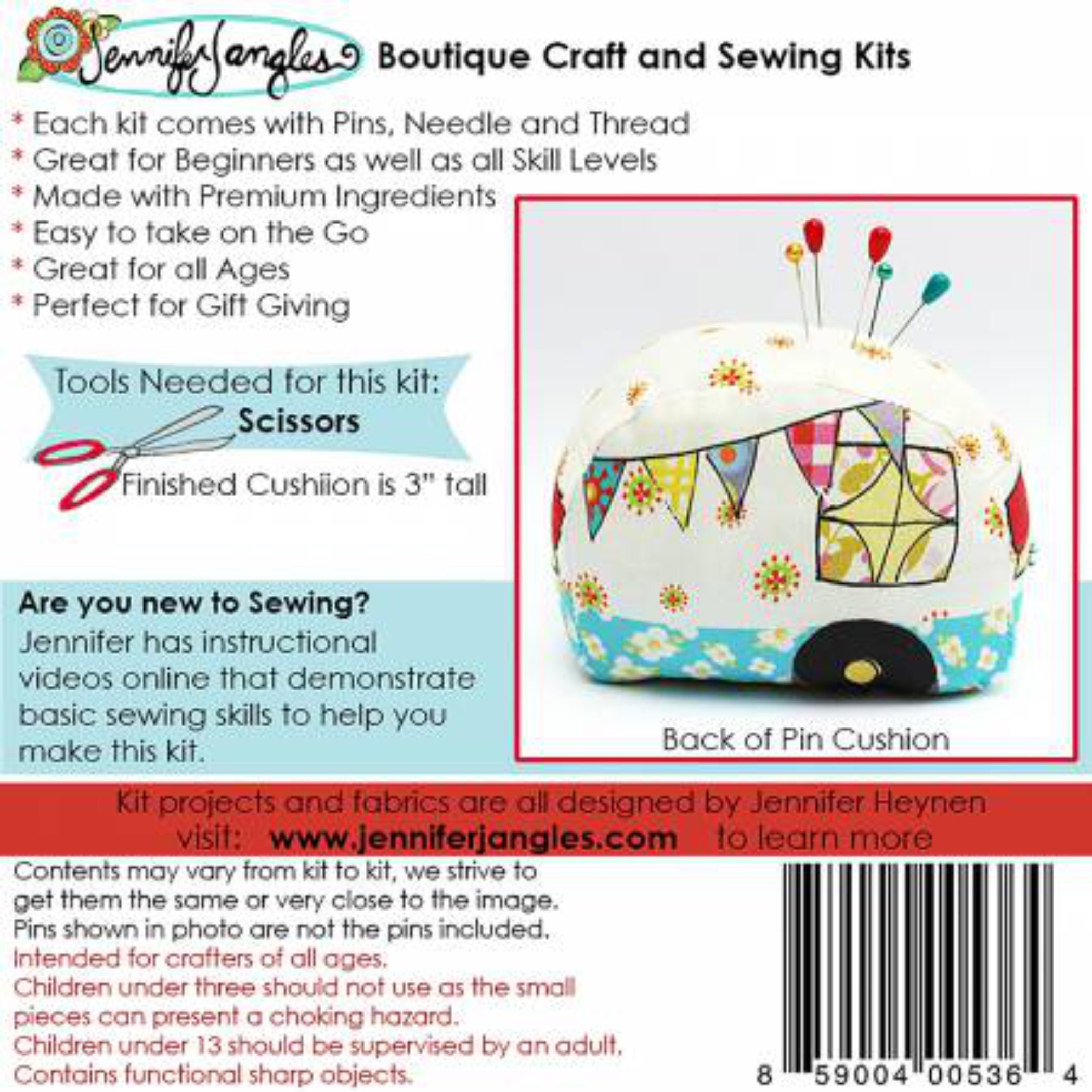 Sewing camping sewing kit Pin Cushion Retro Camper pin cushions and