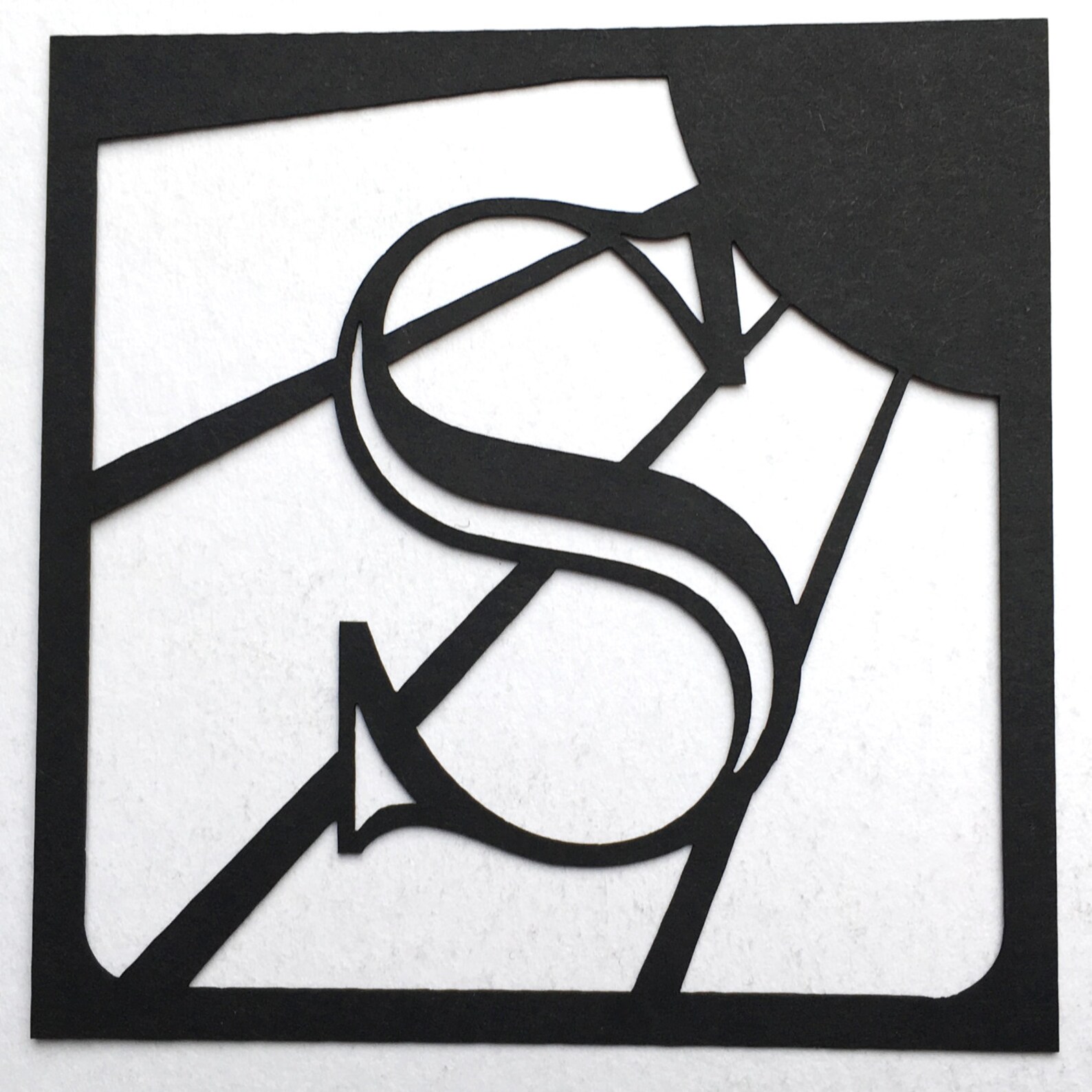 Letter S Paper Cut S for Sun Alphabet Paper Cut AZ Etsy