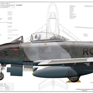 CL-13 Sabre Mk6, No 439 Squadron &quot;Sabretooth Tigers,&quot; 1 Wing, RCAF, Marville France