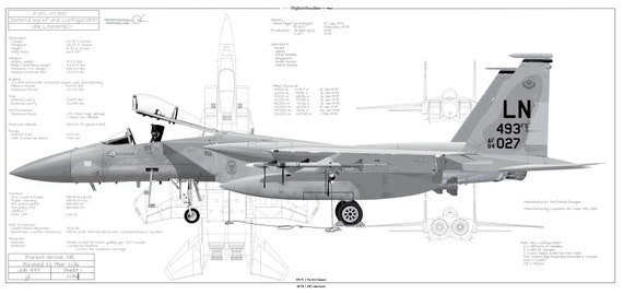 F-15C-37-MC Eagle 493 Fighter Squadron 