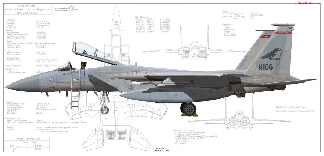 F-15C-40-MC Eagle 44 Fighter Squadron 