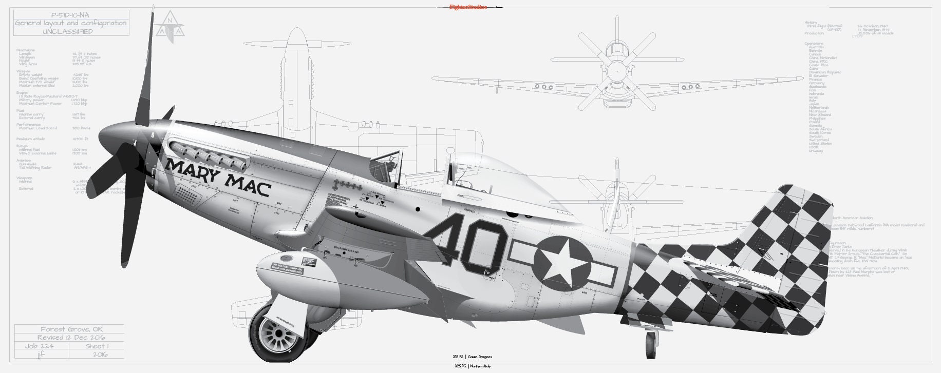 P-51D-10-NA マスタング「メアリー・マック」第318戦闘飛行隊