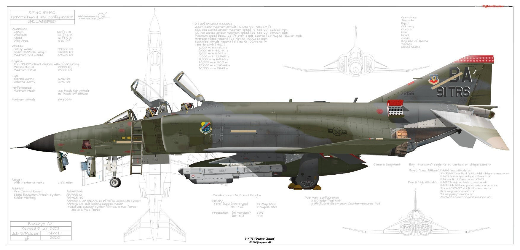 RF-4C Phantom II, 91st Tactical Reconnaissance Squadron 