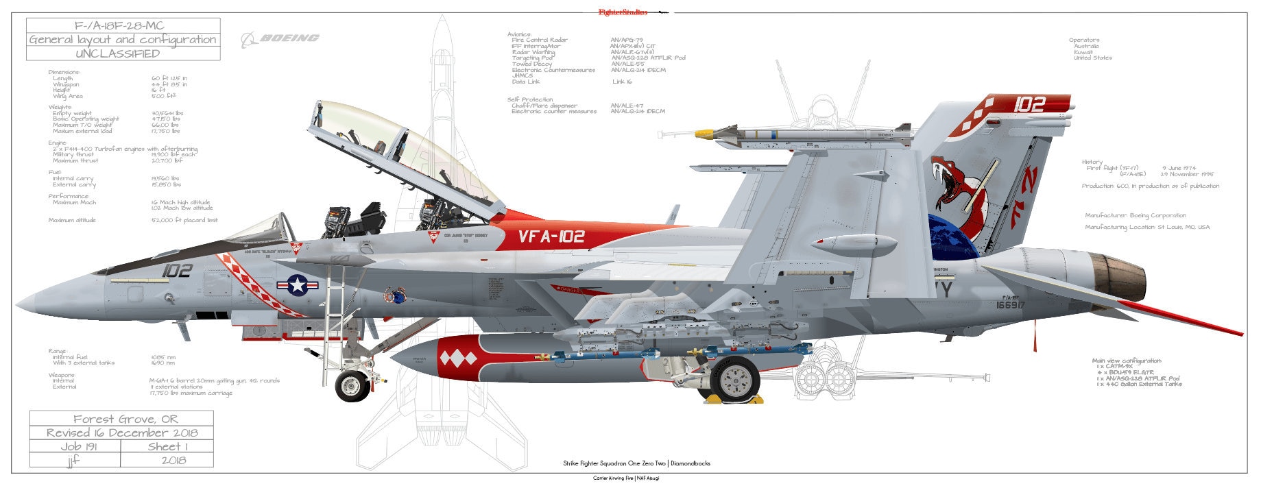 F/A-18F-28-MC スーパーホーネット 戦闘攻撃飛行隊 102 F/A-18F-28-MC スーパーホーネット 戦闘攻撃飛行隊 102