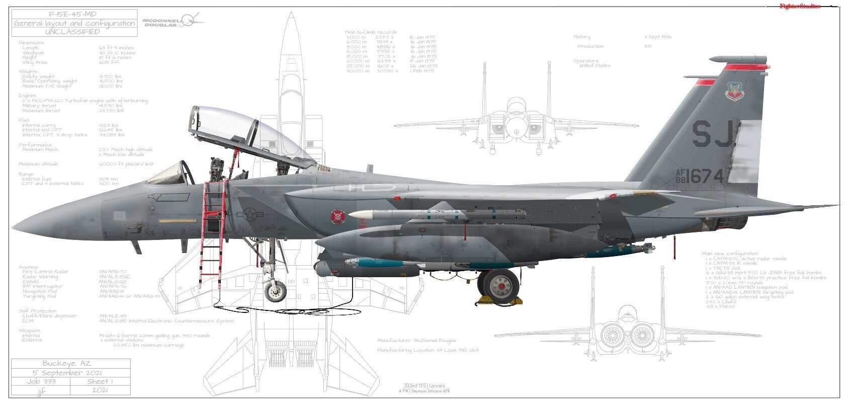 USAF 333d FS ストライクイーグルPVCパッチ