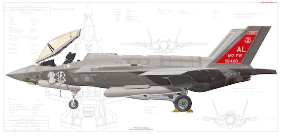 F-35A Lightning 2 100 FS 187 FW Red Tails Alabama ANG Montgomery